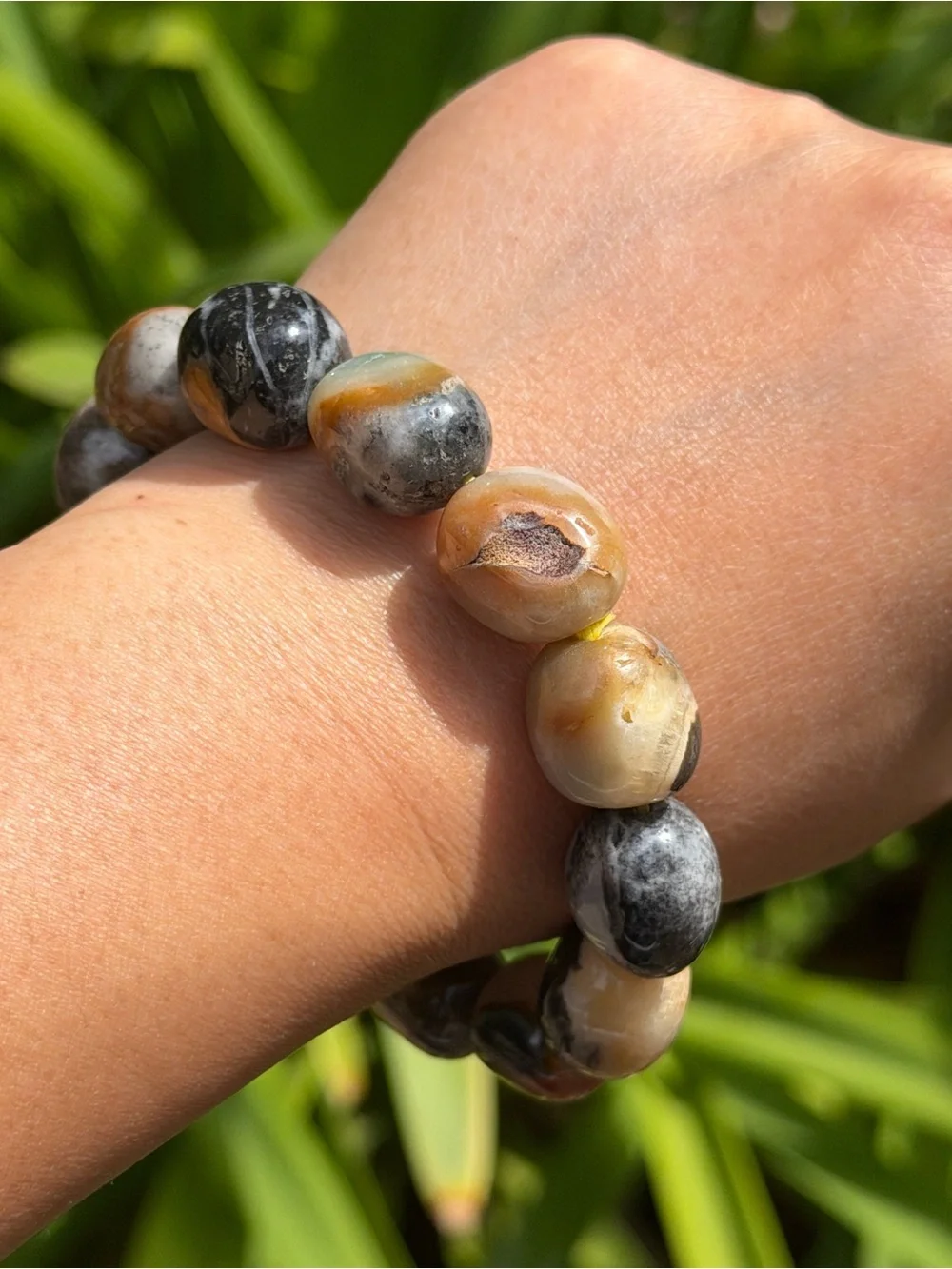 14mm Natural Carribean Calcite Stretch Bracelet 2326
